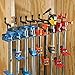 Rockler Pipe Clamp Rack (24-5/8”) - Bar Clamp Rack to Store Clamps - Heavy Duty - Galvanized Steel Clamp Rack – Store 9 Clamps up to .30” Wide Securely on Wall