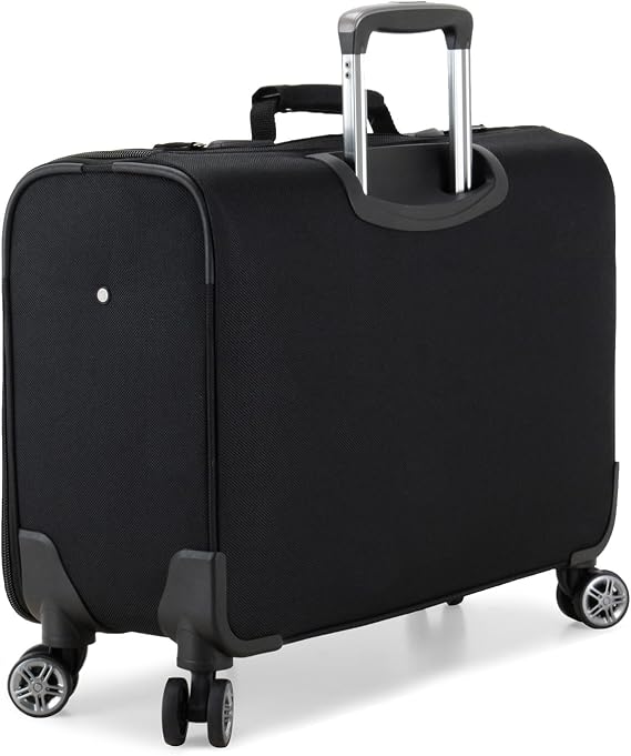 Traveler's Choice Carry-On Softside 8-Wheeled Spinner Garment Bag Luggage, Black, 21-Inch