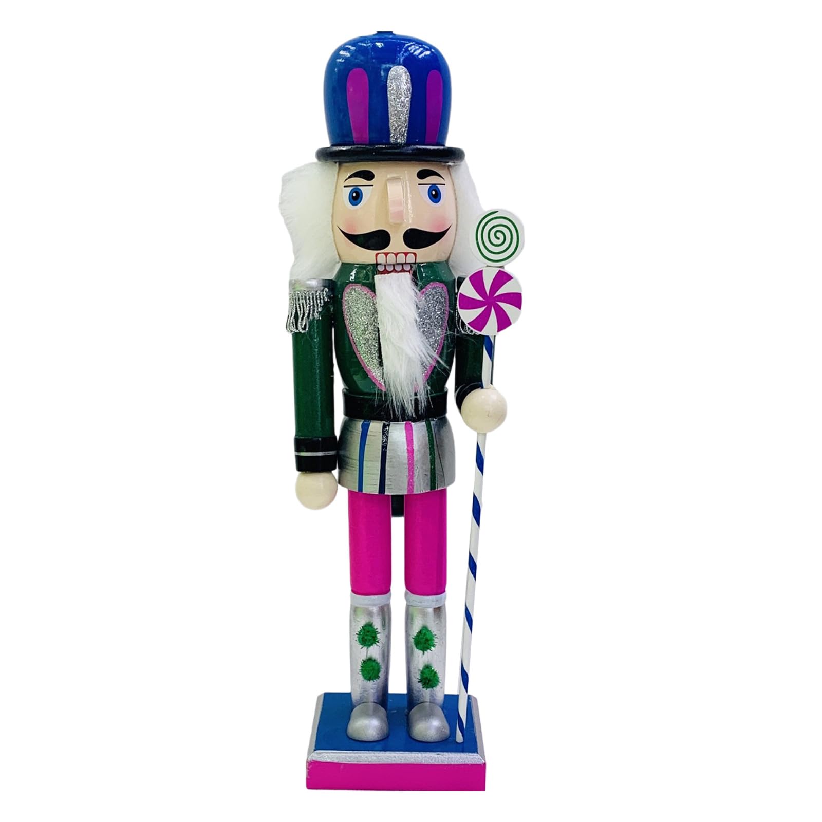 Kalttoy 38CM Nutcrackers Soldier Delicate 38cm Nutcrackers Soldier Sculpture Table Display Ornament for Collector Candy Theme