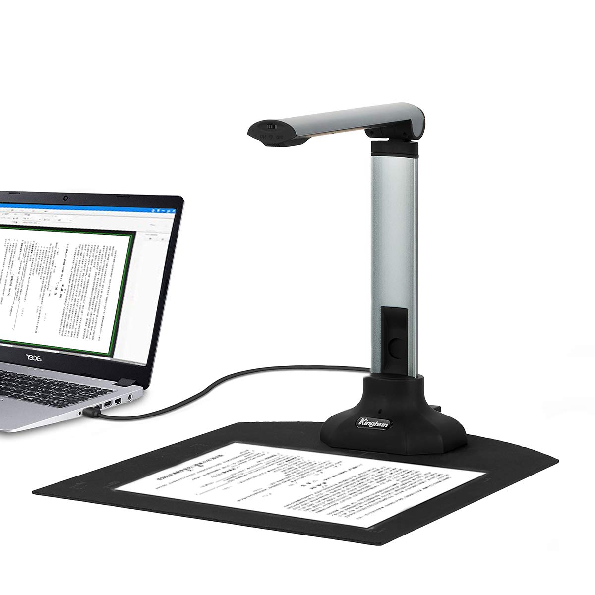 Kinghun KC6A07 Book & Document Camera, 8MP High Definition Portable Book Document Scanner, Capture S