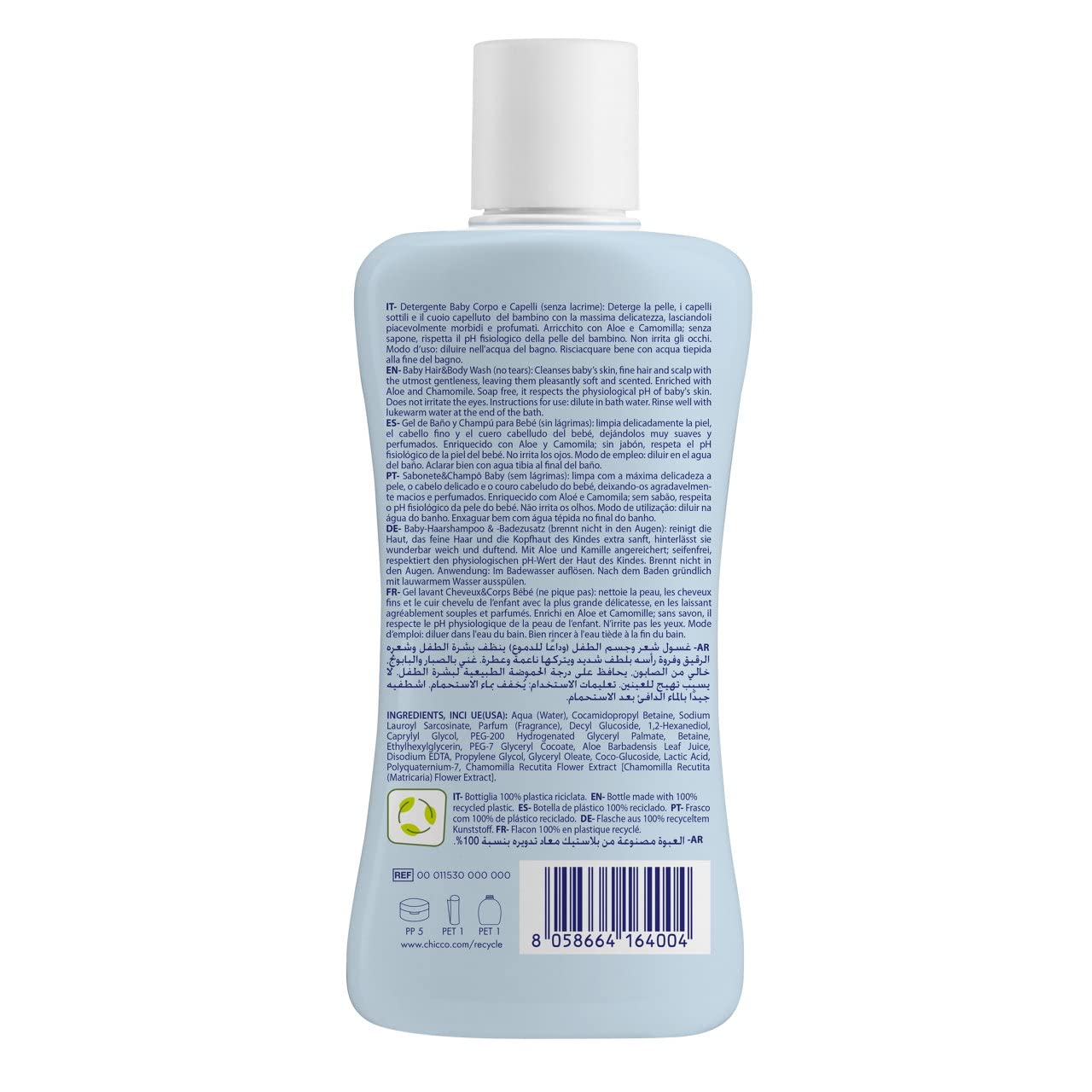 CHICCO Natural Sensation zestaw kosmetyków z kąpielą bez łez szampon 200 ml i kojąca pasta 100 ml dla dzieci, zestaw zmian, pomysł na prezent