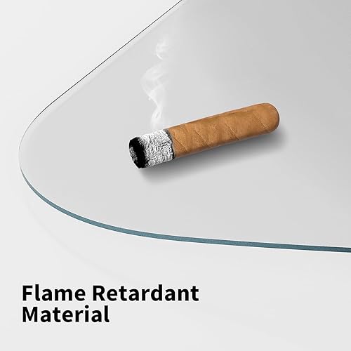 Miniatura 5 de WASJOYE Tapete para silla de oficina para suelo duro, 36 pulgadas, redondo, transparente, protector de suelo duro, tapete para el hogar, tapete para