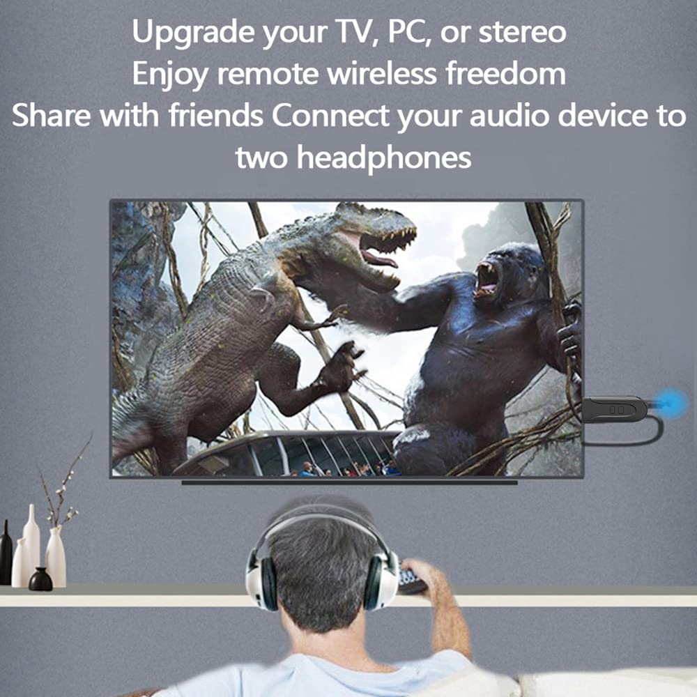 DINESA Transmetteur audio Bluetooth 5.0 CSR8670 One for Two pour TV