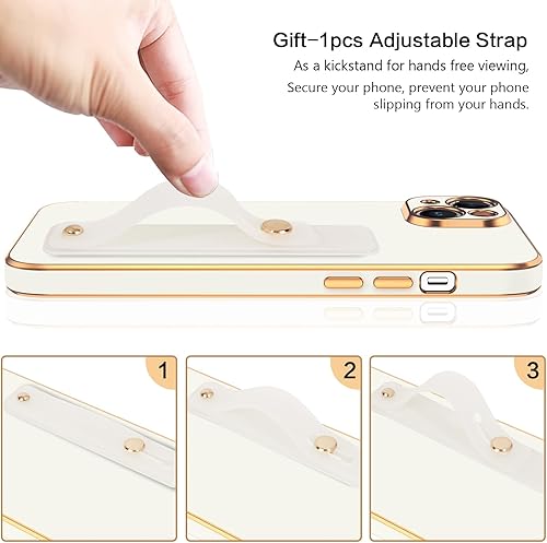 Miniatura 4 de VENINGO Funda para iPhone 14, iPhone 14, TPU suave de ajuste delgado, con pulsera ajustable, resistente a los arañazos, a prueba de golpes, funda