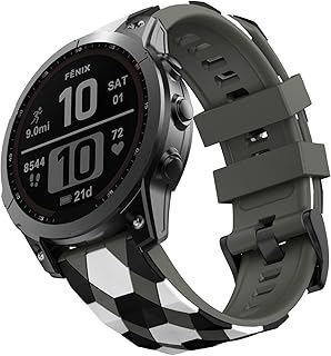 Compatible with Fenix 6/6 Pro Band Easy Fit 22mm Width Soft Silicone Watch Bands Replacement for Fenix 5 Plus/Fenix 5/Fenix 7/Forerunner 935/Forerunner 945/Approach s60/Quatix 5 Smartwatches