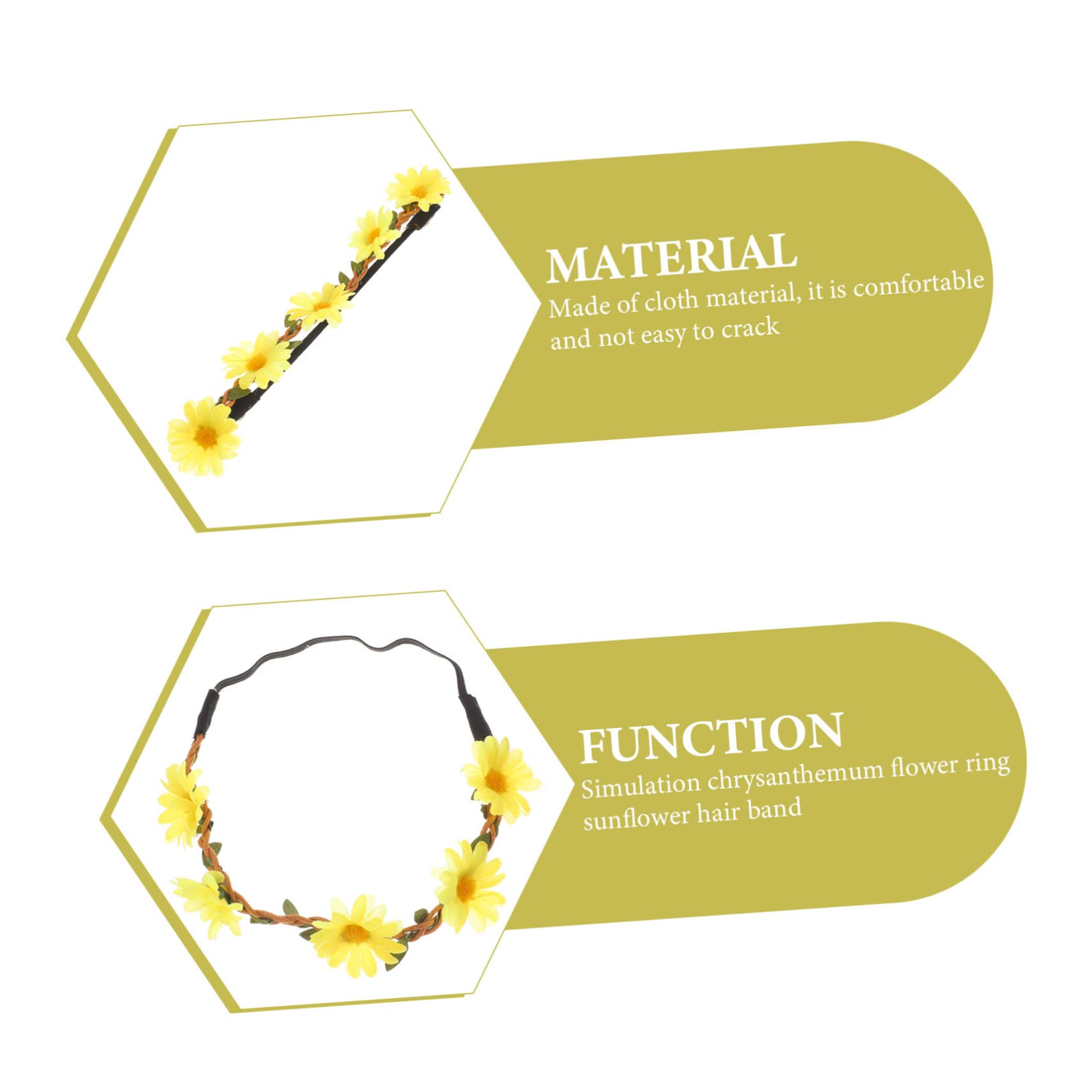 minkissy 40pezzi Fasce Per Regolabili Con Girasoli Per Donne Coroncine Decorativa Per Matrimonio e Festival Accessorio Elegante e Leggero