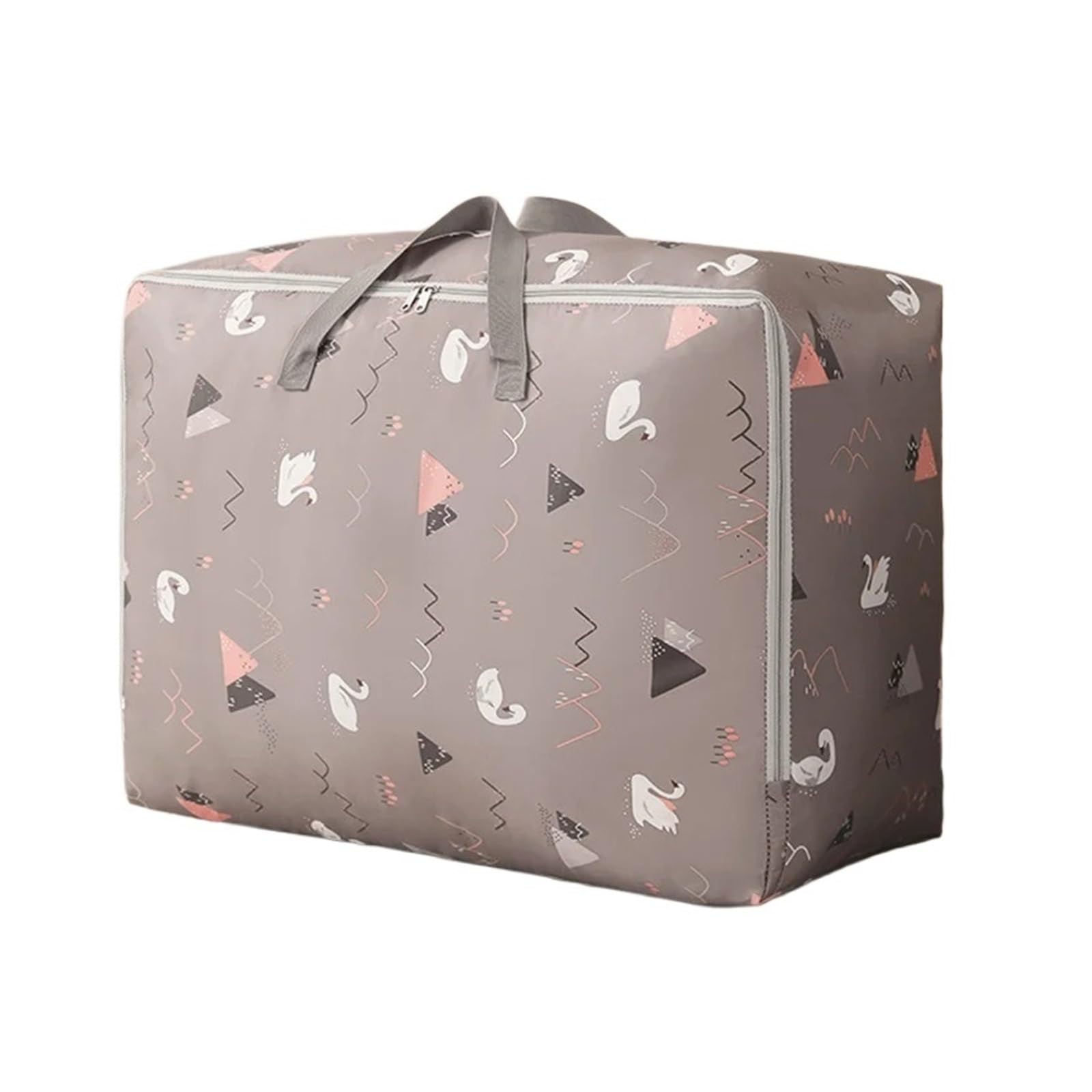 RRYPBOVG Foldable Blanket Storage Bags 3pcs Quilt Blanket Dustproof Storage Bag Sorting Bag Household Clothes Closet Foldable Organizer Box Large Capacity Cabinet Organizer(Grey Swan)