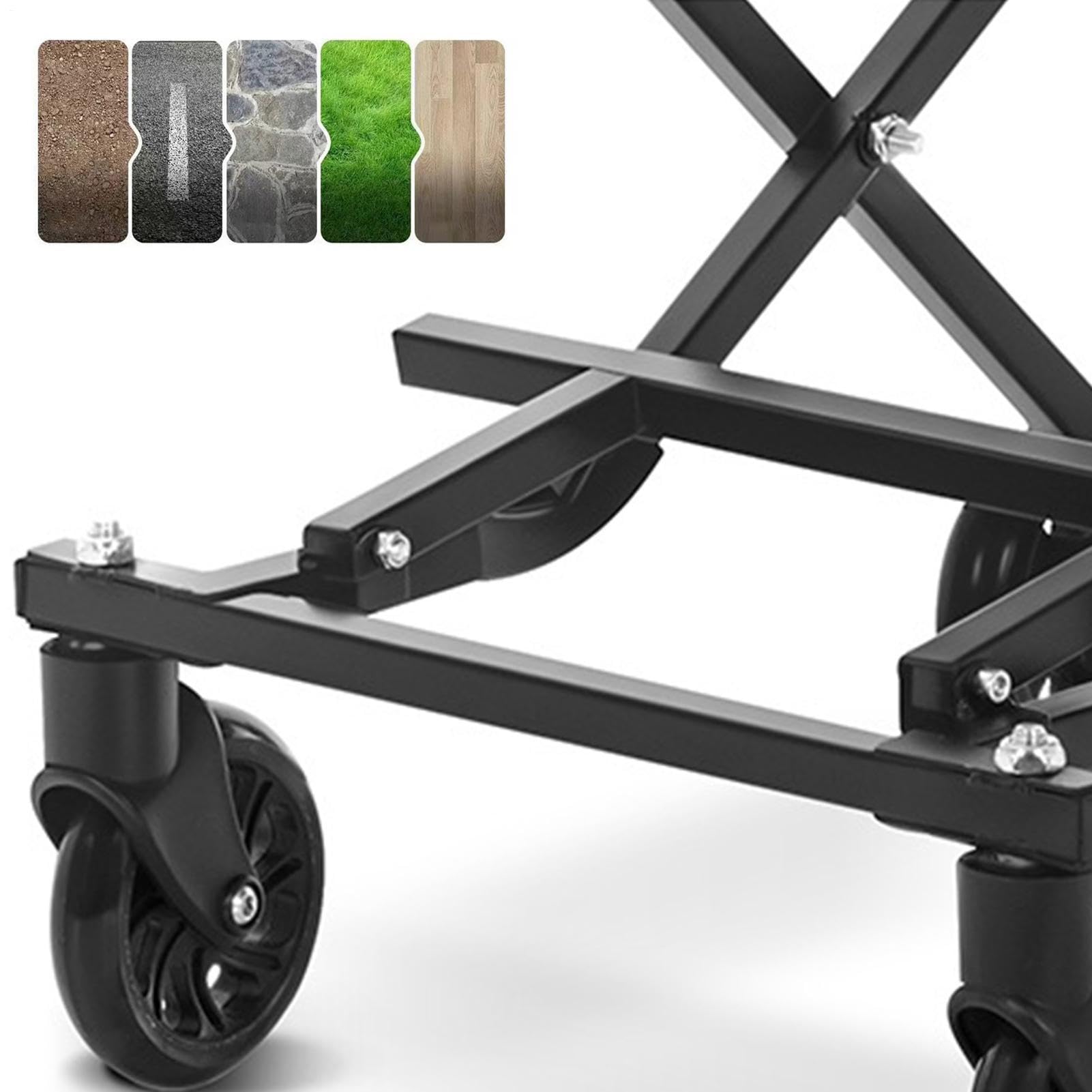 Silla De Ruedas Portátil Asiento Portátil Con Ruedas Reclinable | Silla Viaje Plegable Alta Capacidad Carga Para Mayores,Ancianos,Discapacitados,Adultos,Niños,Movilidad,Exterior,Playa y