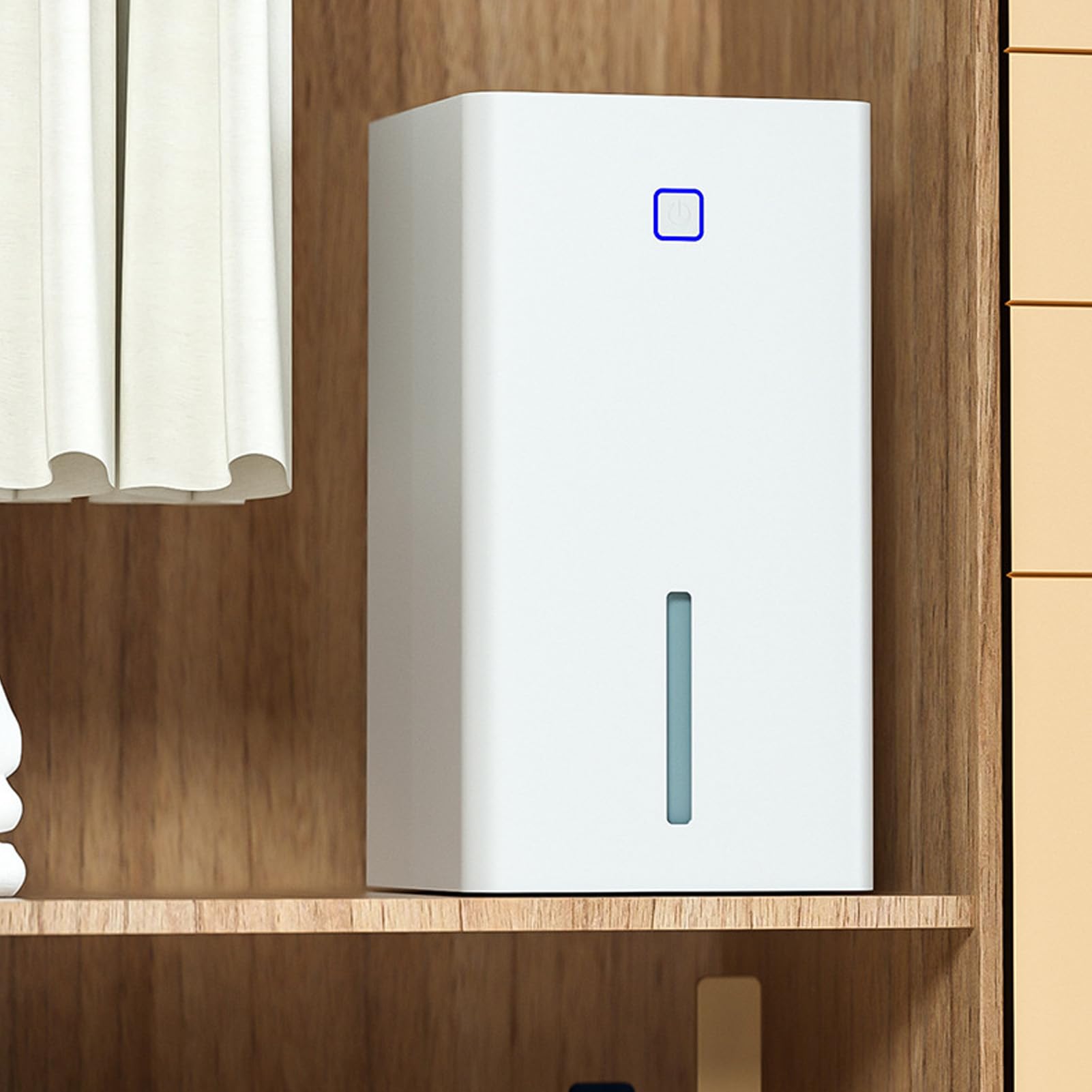 Deumidificatore Elettrico, Assorbitore di umidità con Rilevamento Intelligente da 350 Ml Al Giorno con Serbatoio Dell'acqua da 1,1 Litri, a Basso Rumore, per Camera da Letto, (Spina europea