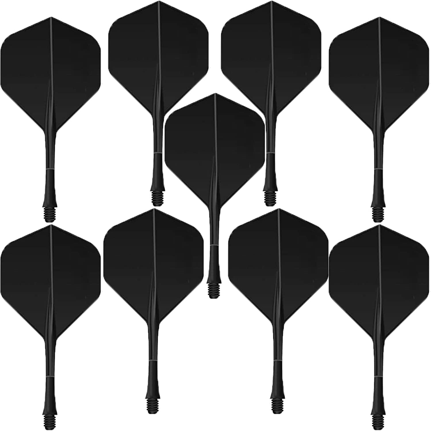 9 Packs Integrated Dart Flights and Shafts,one Piece Accessory 2BA