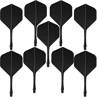 9 Packs Integrated Dart Flights and Shafts,one Piece Accessory 2BA,Standard Shape Anti Break Dart Accessories Kit