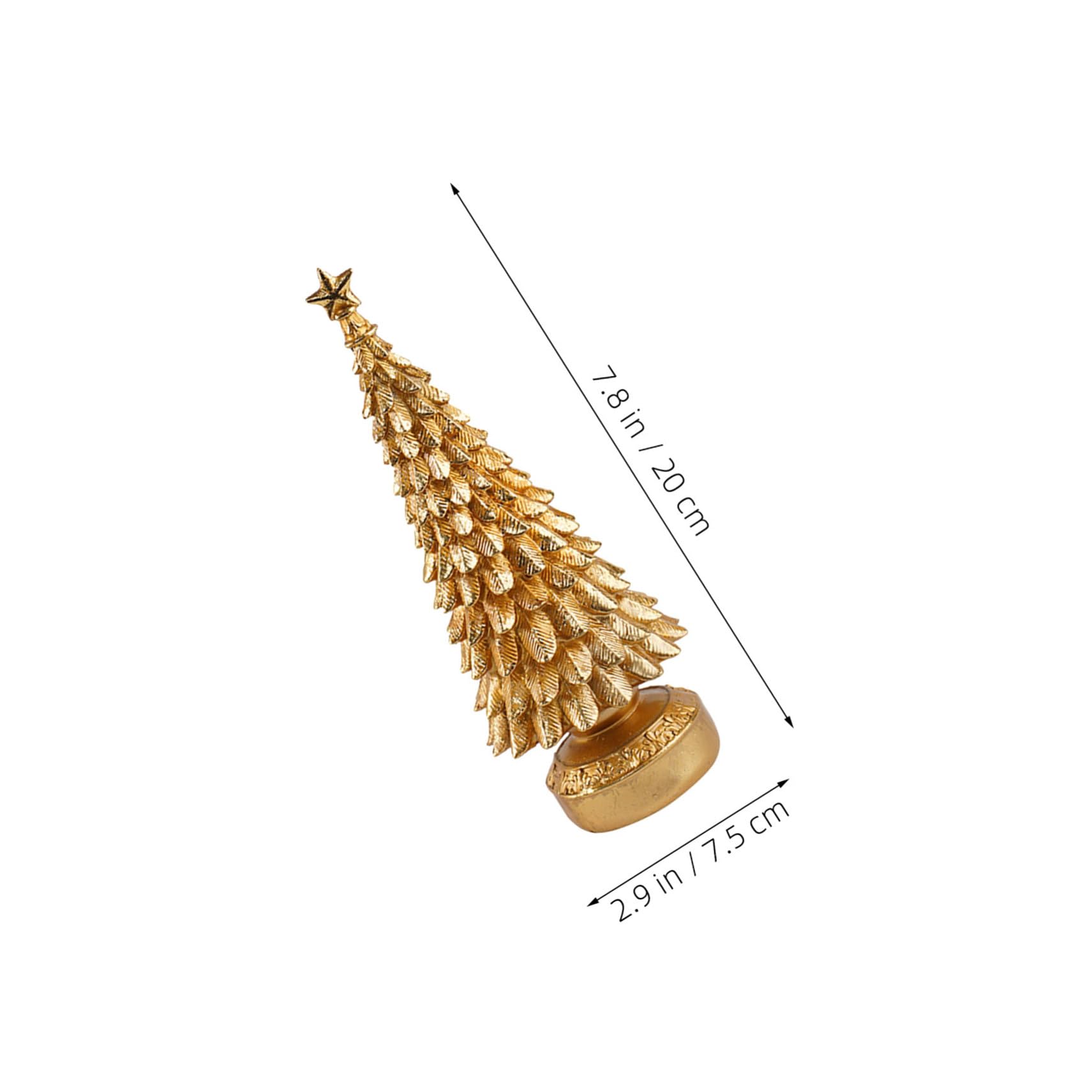 GLEAVI Adorno Dorado para Árbol De Navidad Estatuas De Resina Decoración Navideña Hogar Adornos De Mesa para Árbol De Navidad para Centro De Mesa Navideño y para Interiores