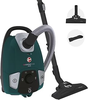 Hoover H-ENERGY 300 Cylinder Vacuum Cleaner - High Performance Small Corded Vacuum, 3.5L Bagged Canister, Hepa Filter, Compact to Store, 850w [HE310HM]