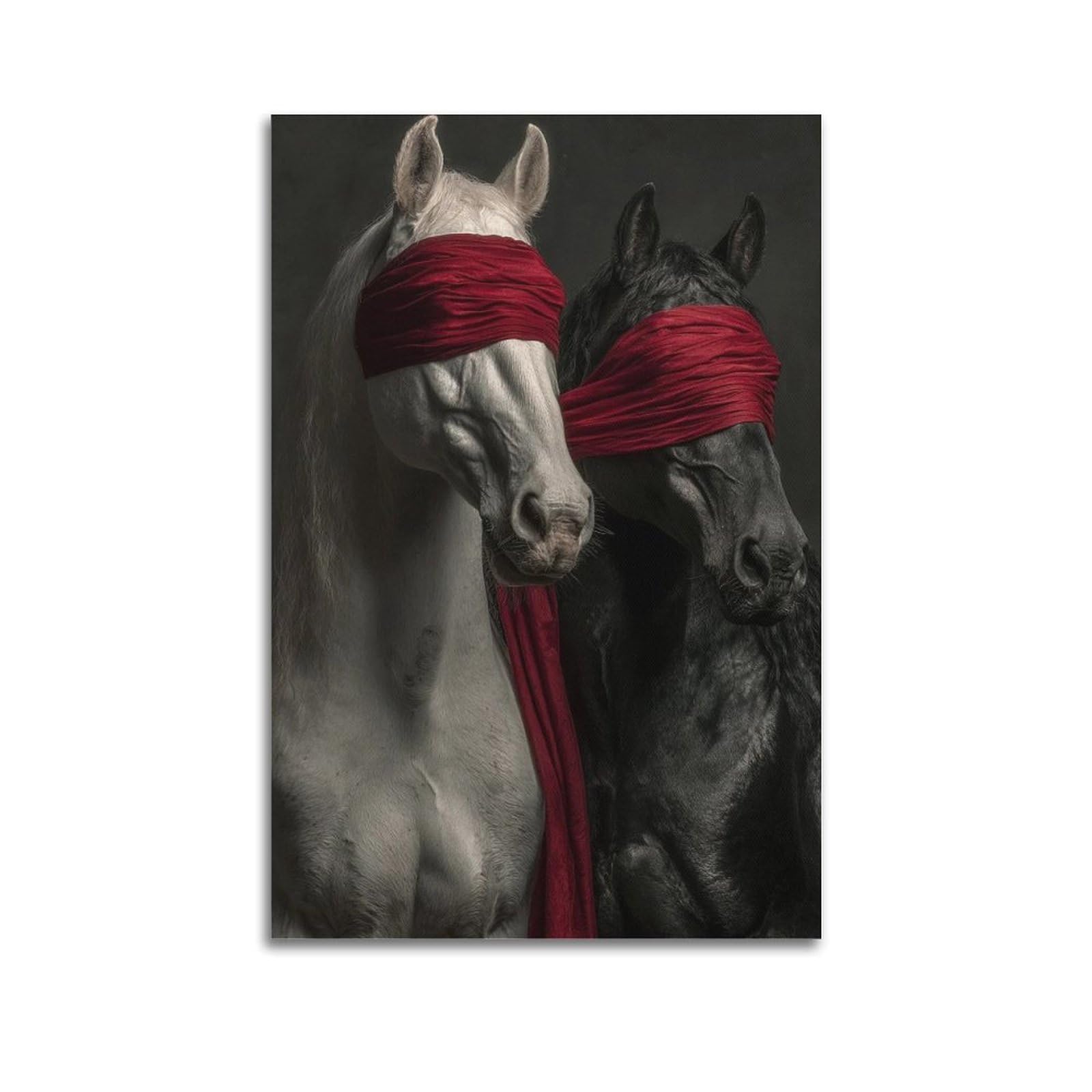 Xkuga Boys Unframe-Style Surealist Horse Poster Zen-Inspired Symbols Primal Power Modern Decorative Canvas Prints - Ideal Wall Art For Family, Man Cave, Game Room, & Girls Bedroom 20X30inch(50X75cm)