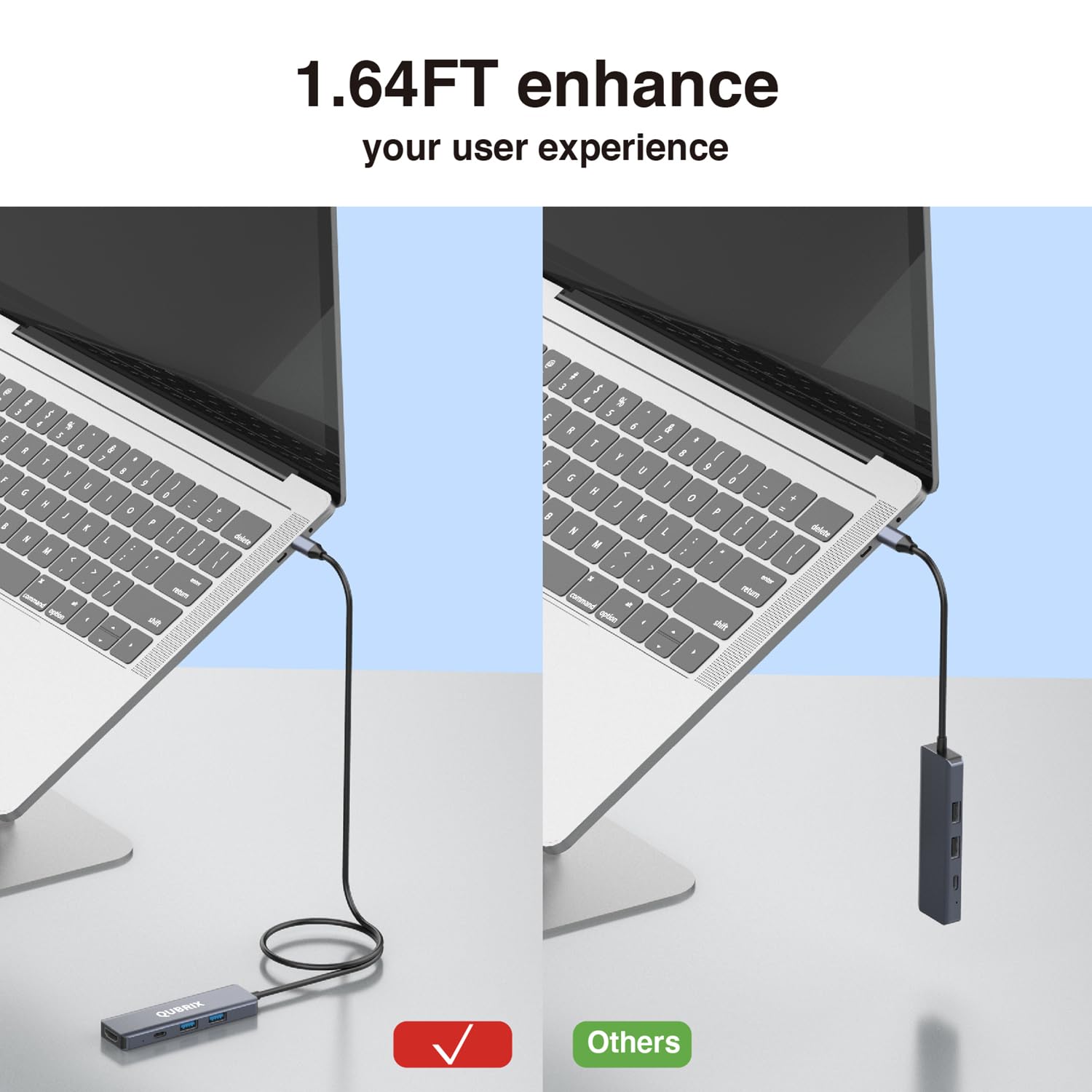 Hub USB C 5 en 1, ports USB-C et USB-A 10 Gbit/s, HDMI 4K 30 Hz, charge rapide PD 100 W, compatible avec MacBook Pro/Air, Dell XPS, iPad ProAluminum Splitter, Surface Pro, ordinateurs portables