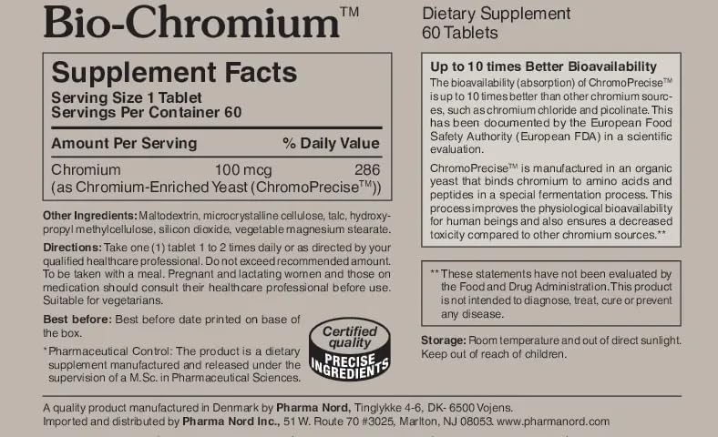 Miniatura 5 de Bio-Cromo 100mcg  10 veces mejor absorción  Suplemento de cromo orgánico ChromoPrecise  Fabricado según estándares farmacéuticos
