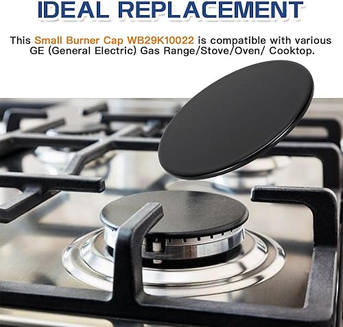 Miniatura 2 de WB29K10022 Tapa de quemador de hierro fundido, tapa de quemador pequeña de superficie para cocina de gas GE, pieza de repuesto para estufa de gas