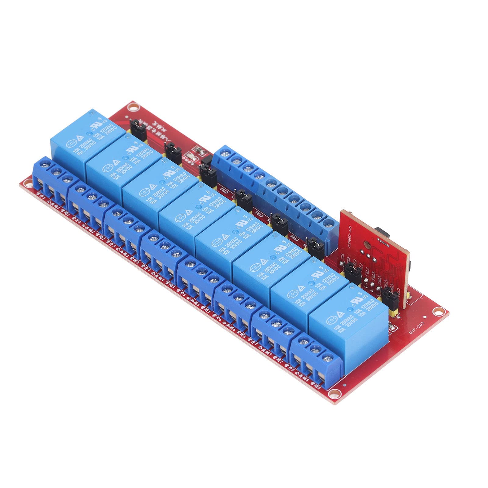 Placa Receptora de relé Inalámbrica Infrarroja Universal con Capacidad de 10A, Puerta de Luz de Motor de 8 Canales, Controlador de Interruptor de Control Remoto Seguro DIY (5v)