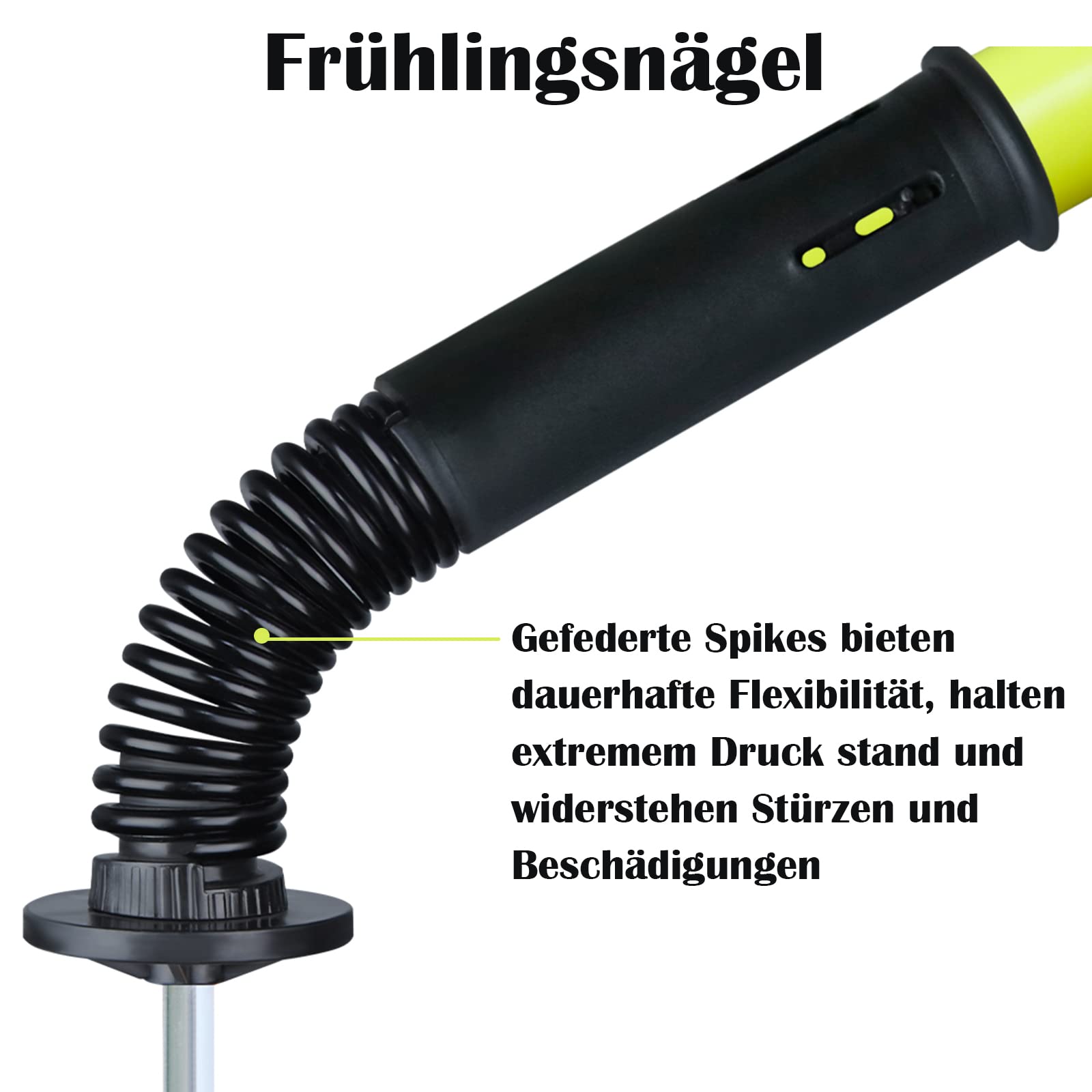 TRMLBE Slalomstangen Set | 6 Stangen (1,5m/1,8m) Für Fußball & Agility | Mit Metallspitze & Tragetasche | Für Training Mit Hund & Kindern