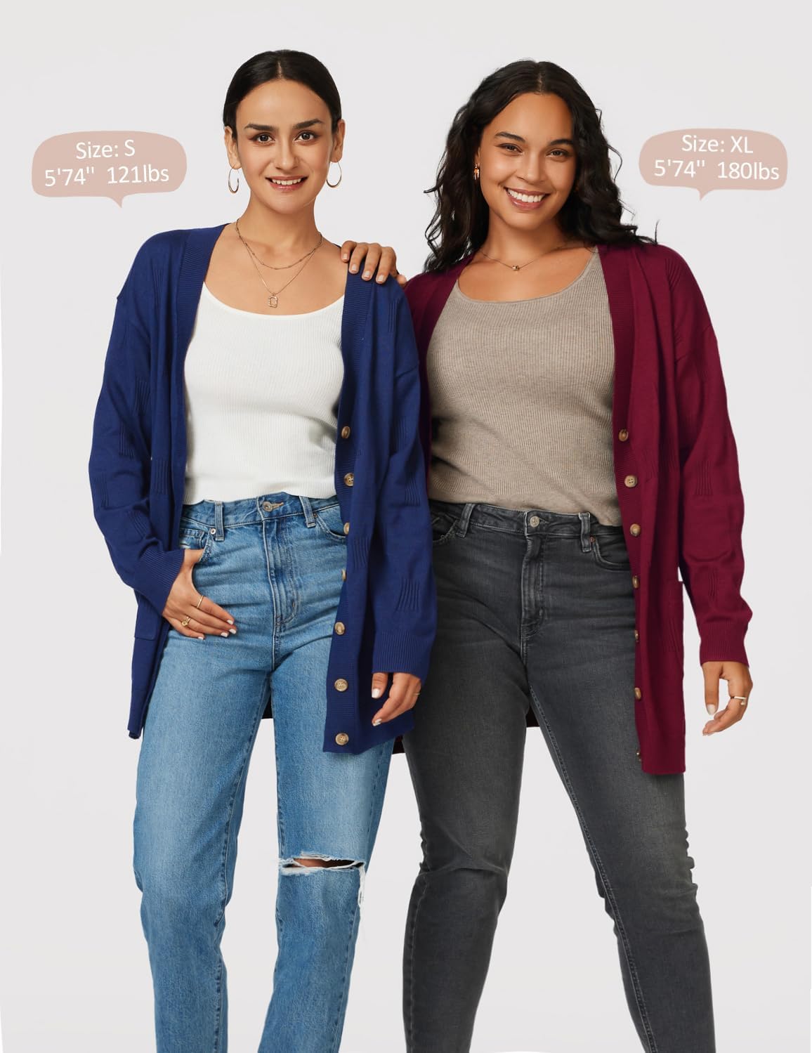 Arach&Cloz Women's Lightweight Cardigan Sweater Fashion Long Sleeve Summer Casual Outfits with Pocket Cozy Clouds - Image 5