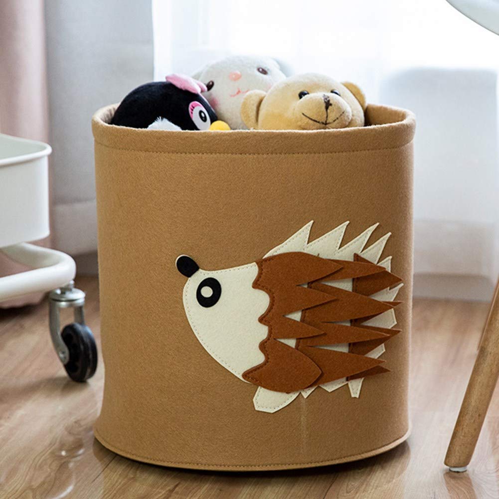 Cesto Portaoggetti In Feltro A Forma Di Elefante - 35x35 Cm - Lavabile, Pieghevole - Per Giocattoli, Biancheria - Foto 4