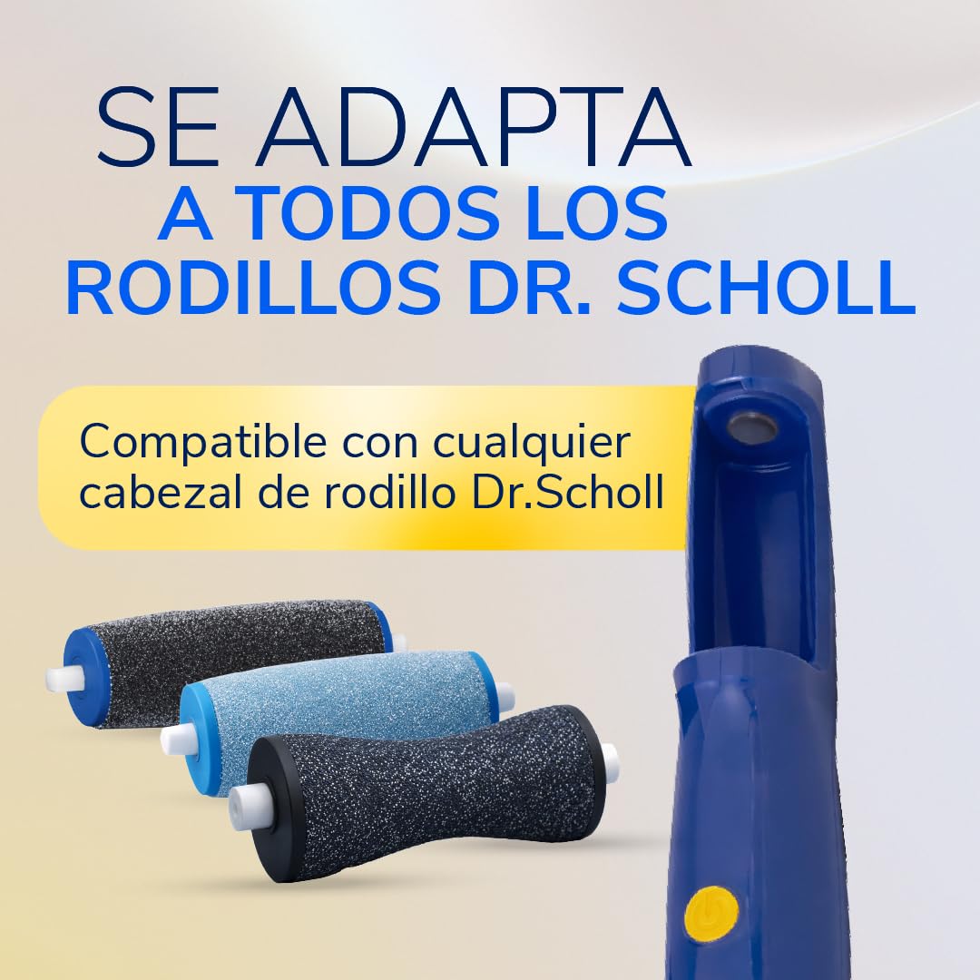 Lima eléctrica para pedicura de Dr. Scholl's: exfolia y elimina durezas y callos al instante. Suaviza los pies en segundos. Pule con suavidad. Ideal para viajes. Incluye pilas AAA