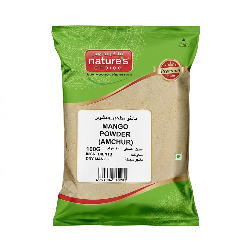 Natures Choice Mango Powder ( Amchur ) 100G, Green & Red