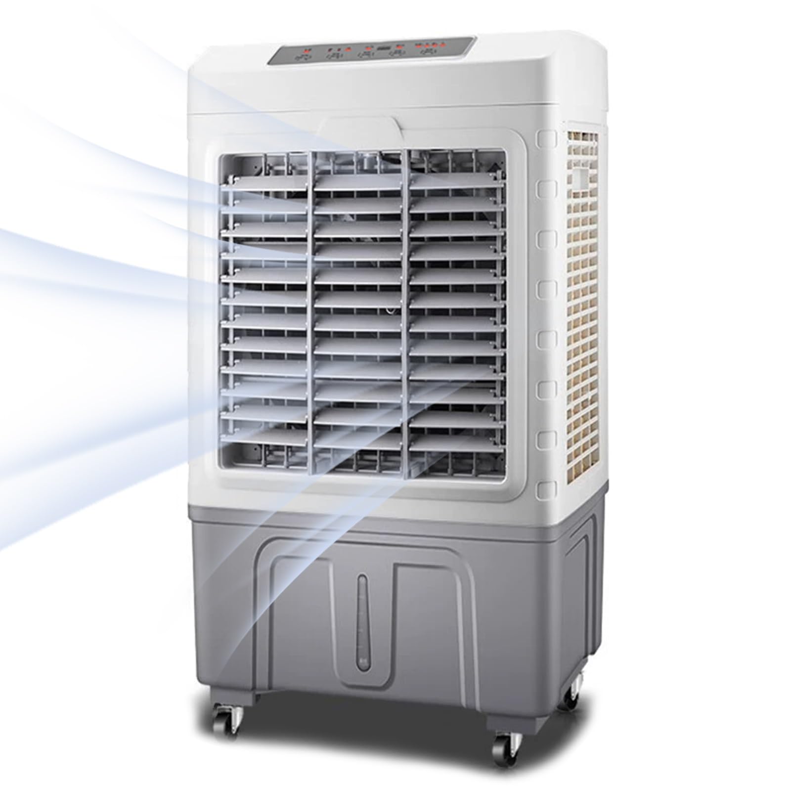 TIANQIHAO Evaporative Air Cooler Humidifier Fan, 50L Tank, 3 Speeds - Portable Cooling For Room, Office, Garage,B-88cm/34.6in