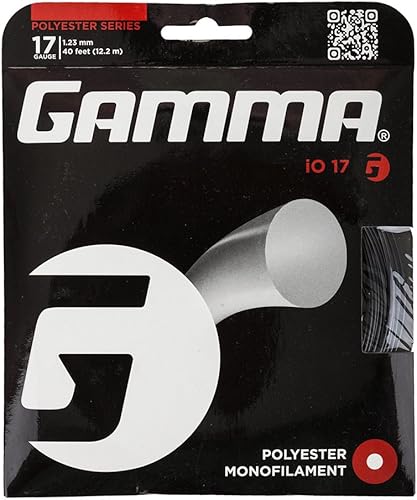 GAMMA Sports iO - Juego de cuerdas de tenis (0.60 oz, 40 pies), color negro