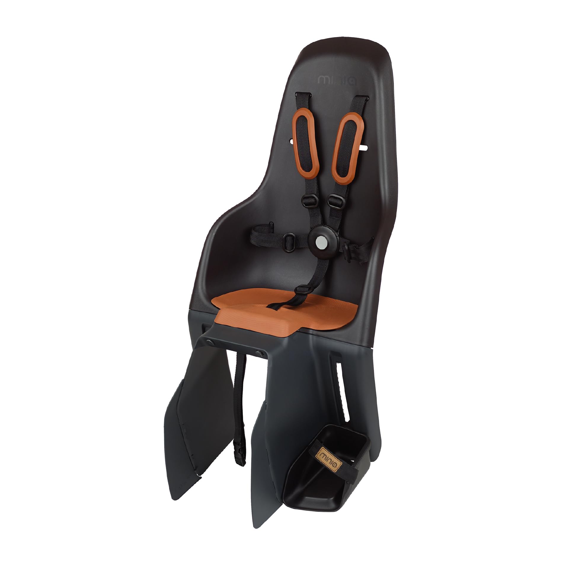 MINIA for Carrier 8405700001 - Rear bicycle child seat assembled on the luggage carrier, recommended age of 9 months to 6 years and maximum weight of 22kg in black. — image 1