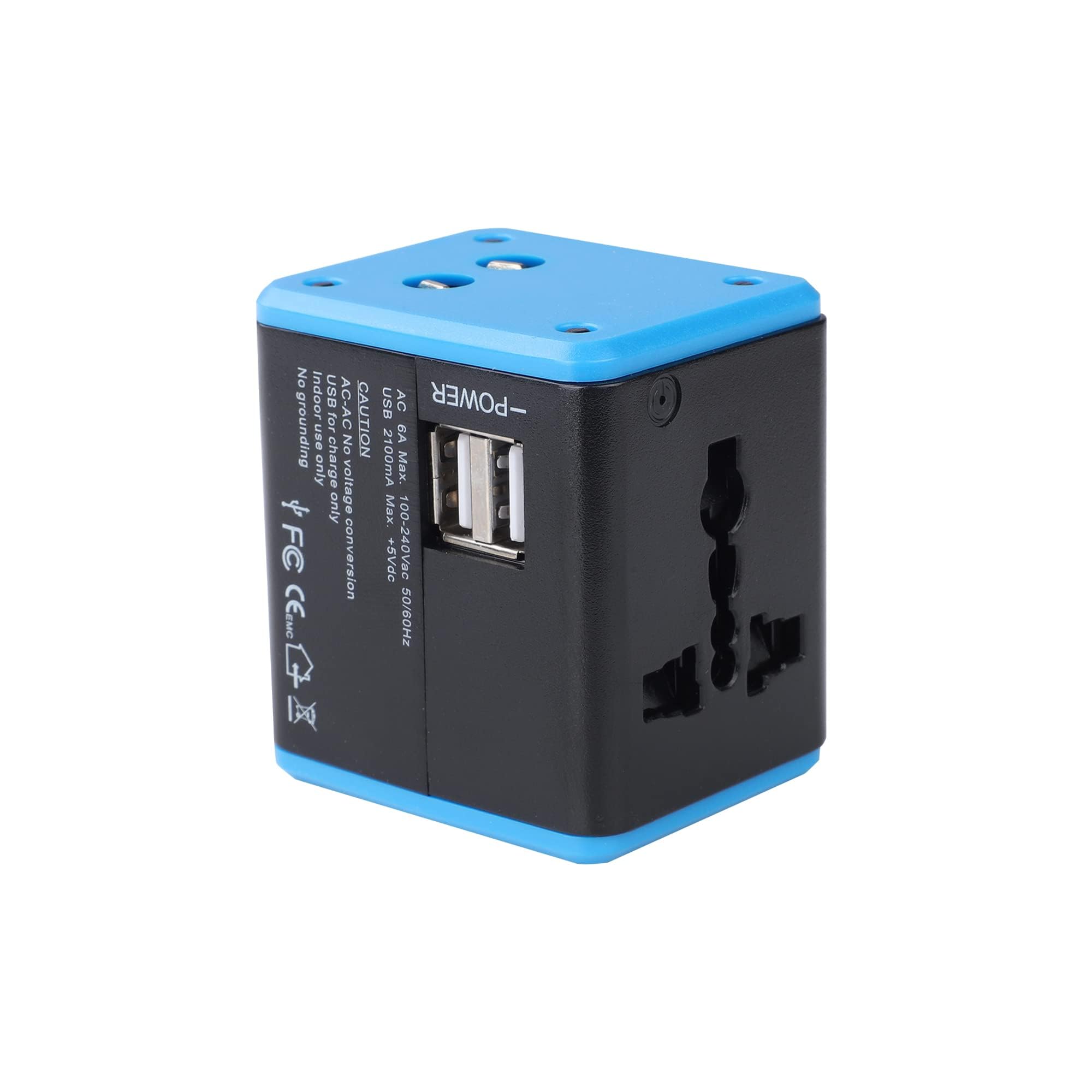 MX Universal Travel Adapter, International All in One Worldwide Travel Adapter, Wall Charger with USB Ports, Universal Socket Compatible in UK, Europe, USA, Australia, Japan & Thailand (Multicolour)-picture-8