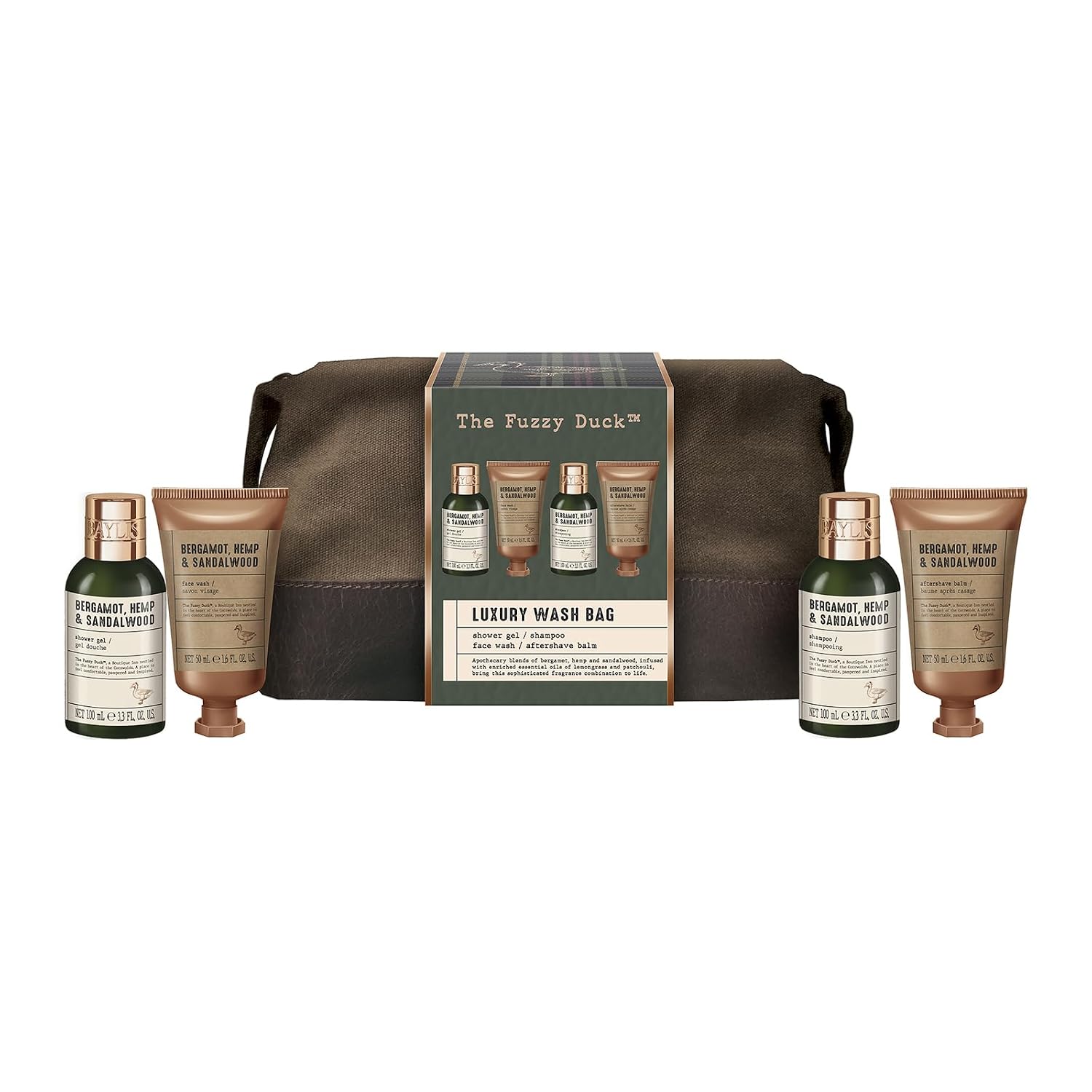 Baylis & Harding The Fuzzy Duck Mens Luxury Wash Bag, Gift Set for Men