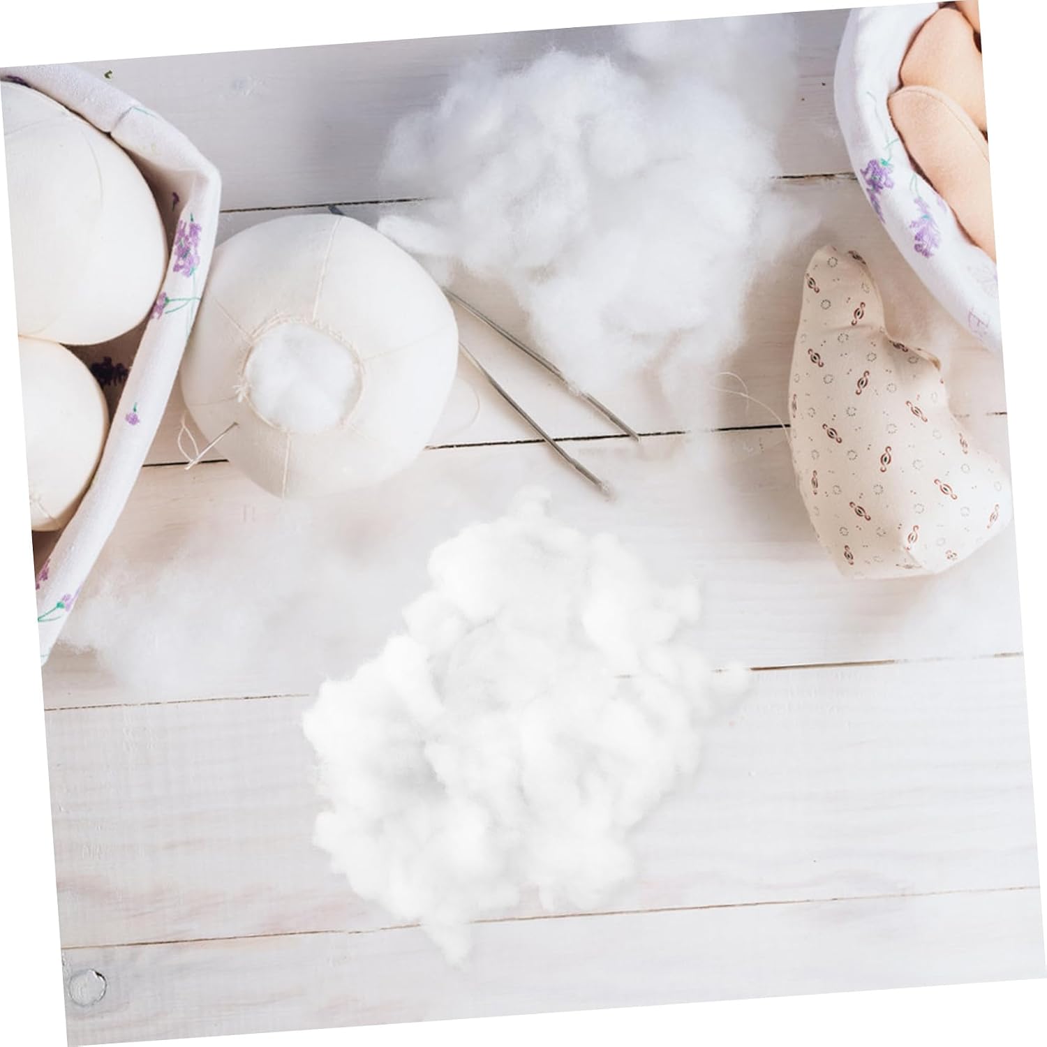 Unomor 500g High Elastic Cotton Fiberfill Stuffed Toy Filling Pillow Fluff for Crocheting Comfortable Craft Material