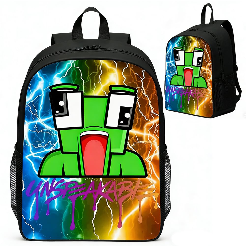 ZPSOSPZ Anime Backpack Kids Backpacks, Unspeak School Backpack, Lightweight Waterproof Laptop Bag for Boys Girls, Durable Bookbag for Travel & Student (1)