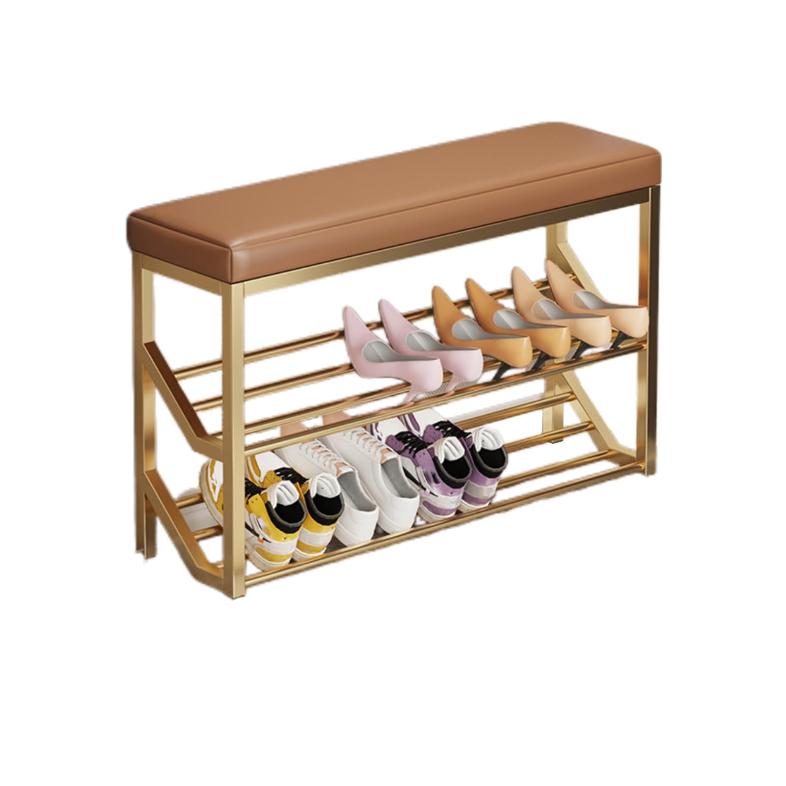 Siège ottoman multifonction haut de gamme et meuble de rangement à chaussures
