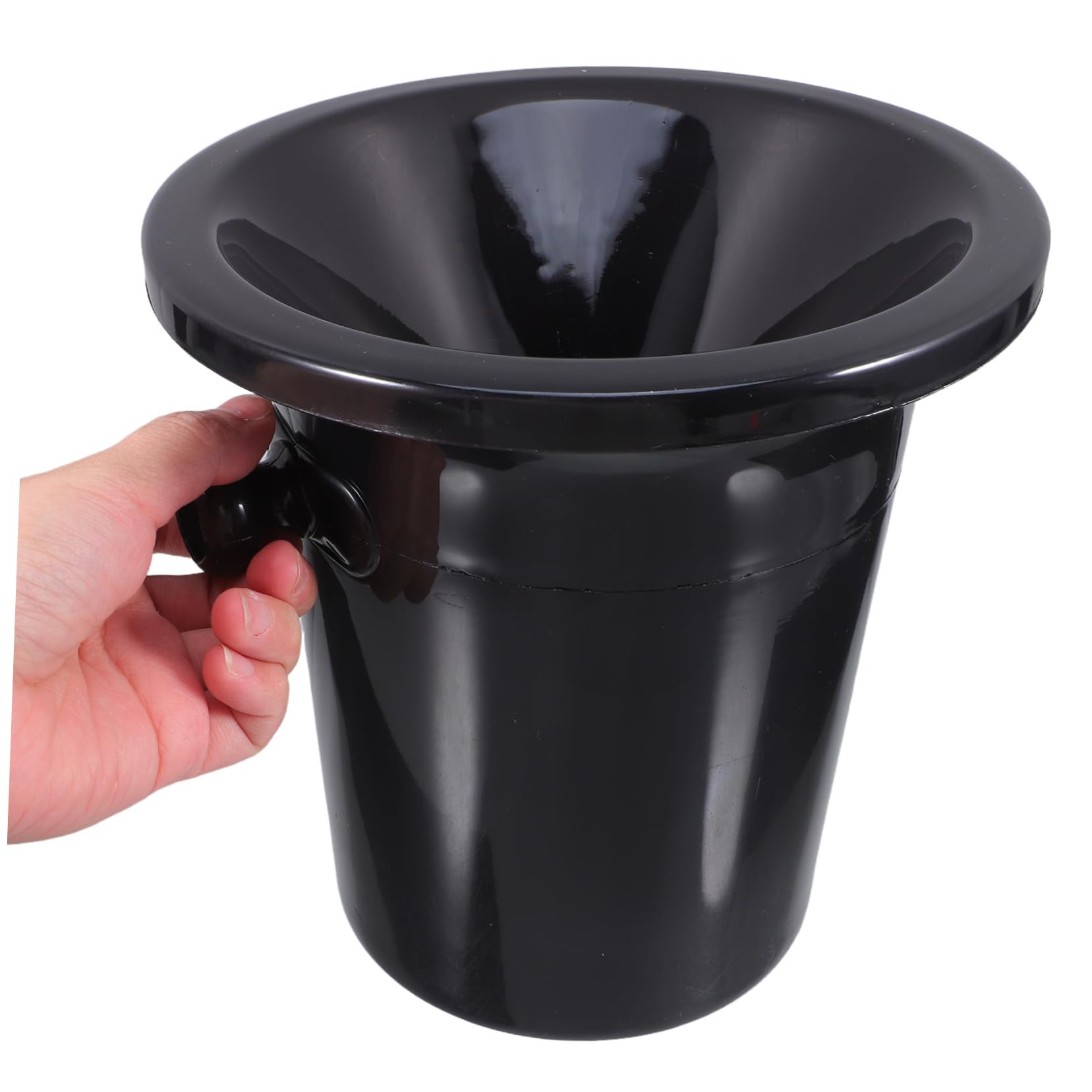 Escupideras para Degustación para Cata de Vinos Negras de Plástico Doble Oreja Cubos Redondos Occidentales en Fiestas y Exhibiciones