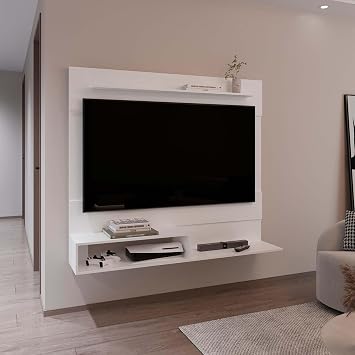Tuhome Being Floating Entertainment Center, One Superior Shelf, Two Shelves, Space for Tv