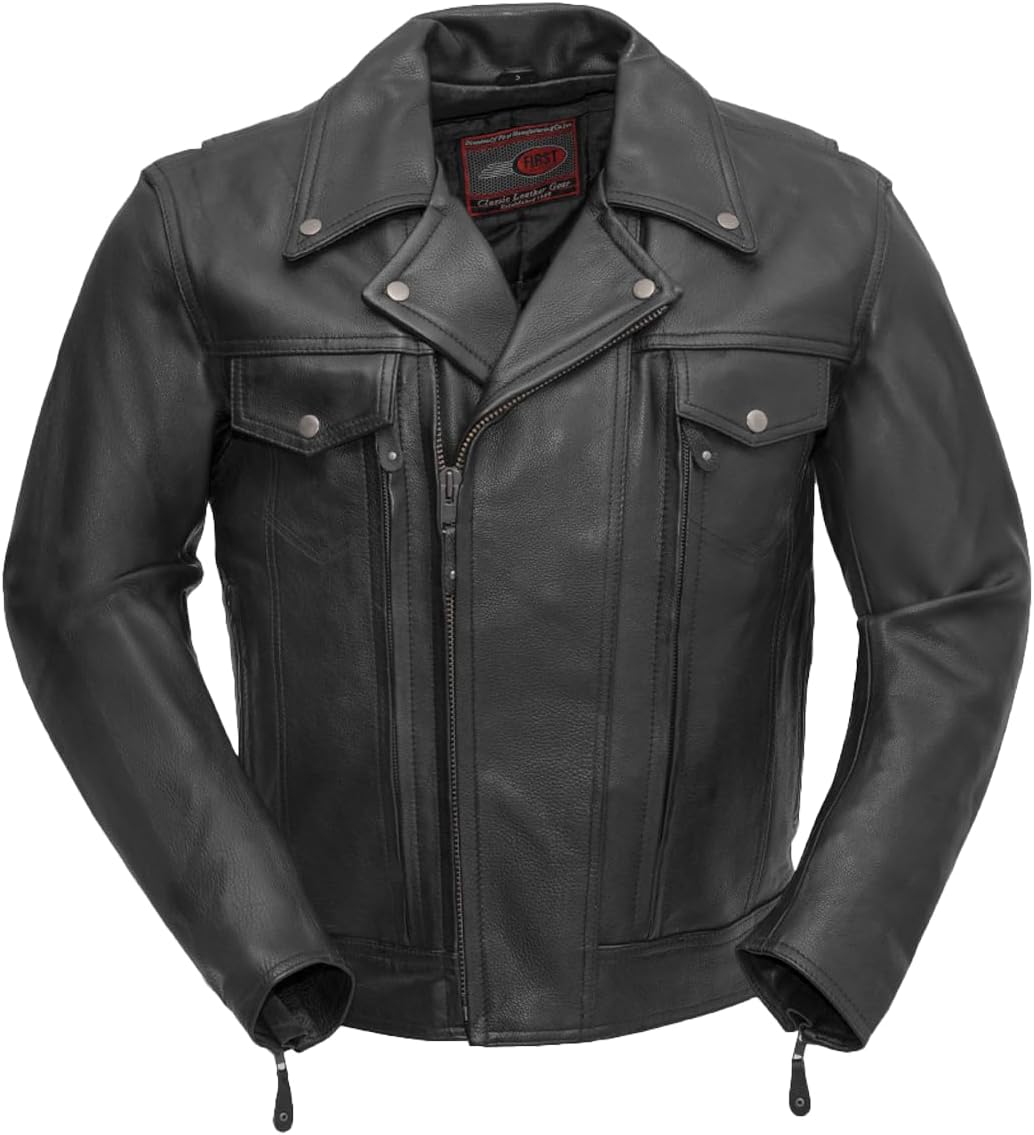 First MFG Co - Mastermind - Veste de moto pour homme moto motard noir