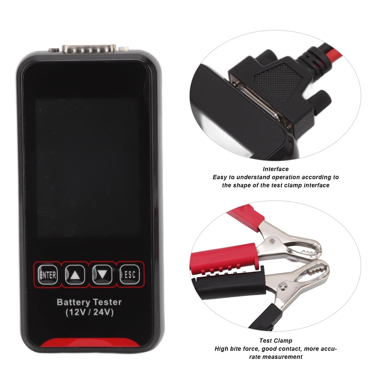 Tester per batteria per auto Vomeko, tester di carico della batteria LCD da 12 V 24 V, rilevatore di batterie per auto, per manutenzione del veicolo di vendita della batteria