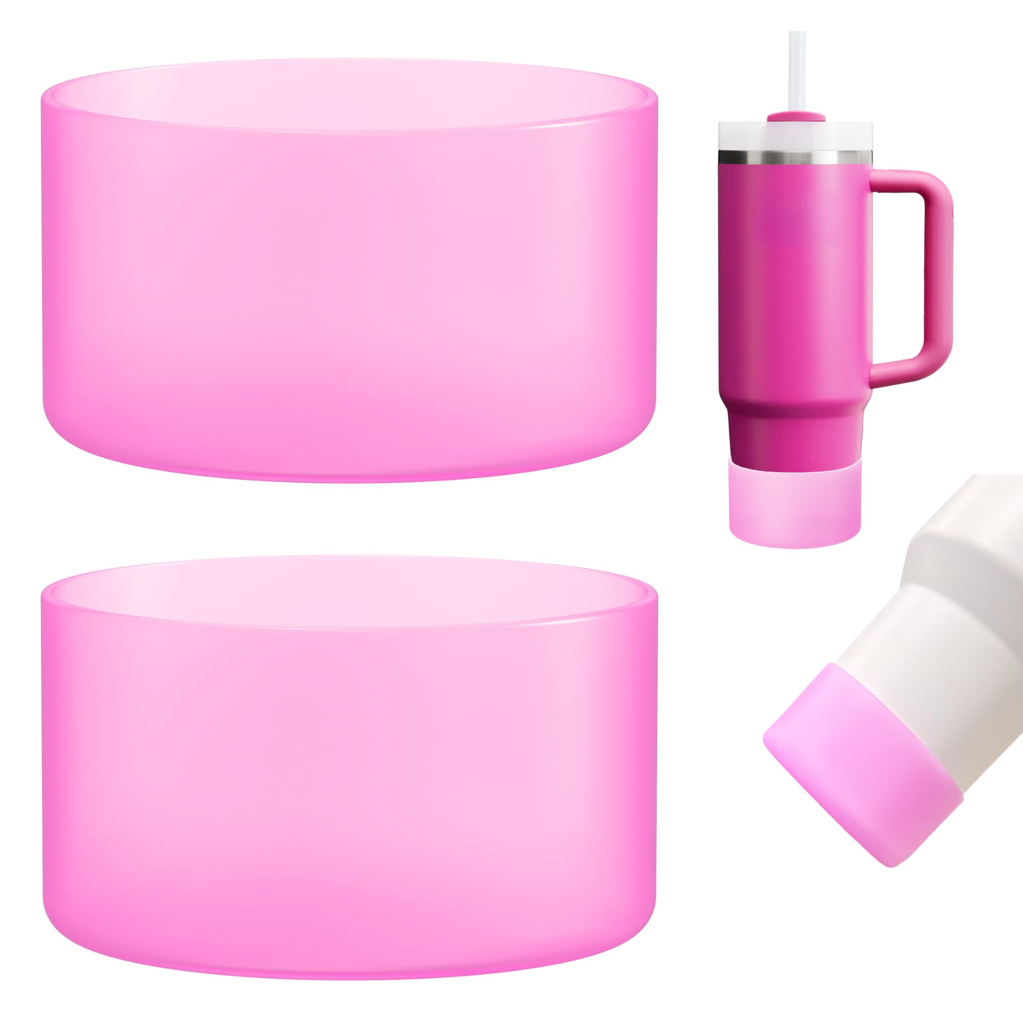 2-Pack Silicone Boot for Stanley Cup 30oz & 40oz, Anti-Slip & Noise Reducing Bottom Protector, BPA-Free Tumbler Base Cover for Quencher H2.0 30/40oz &