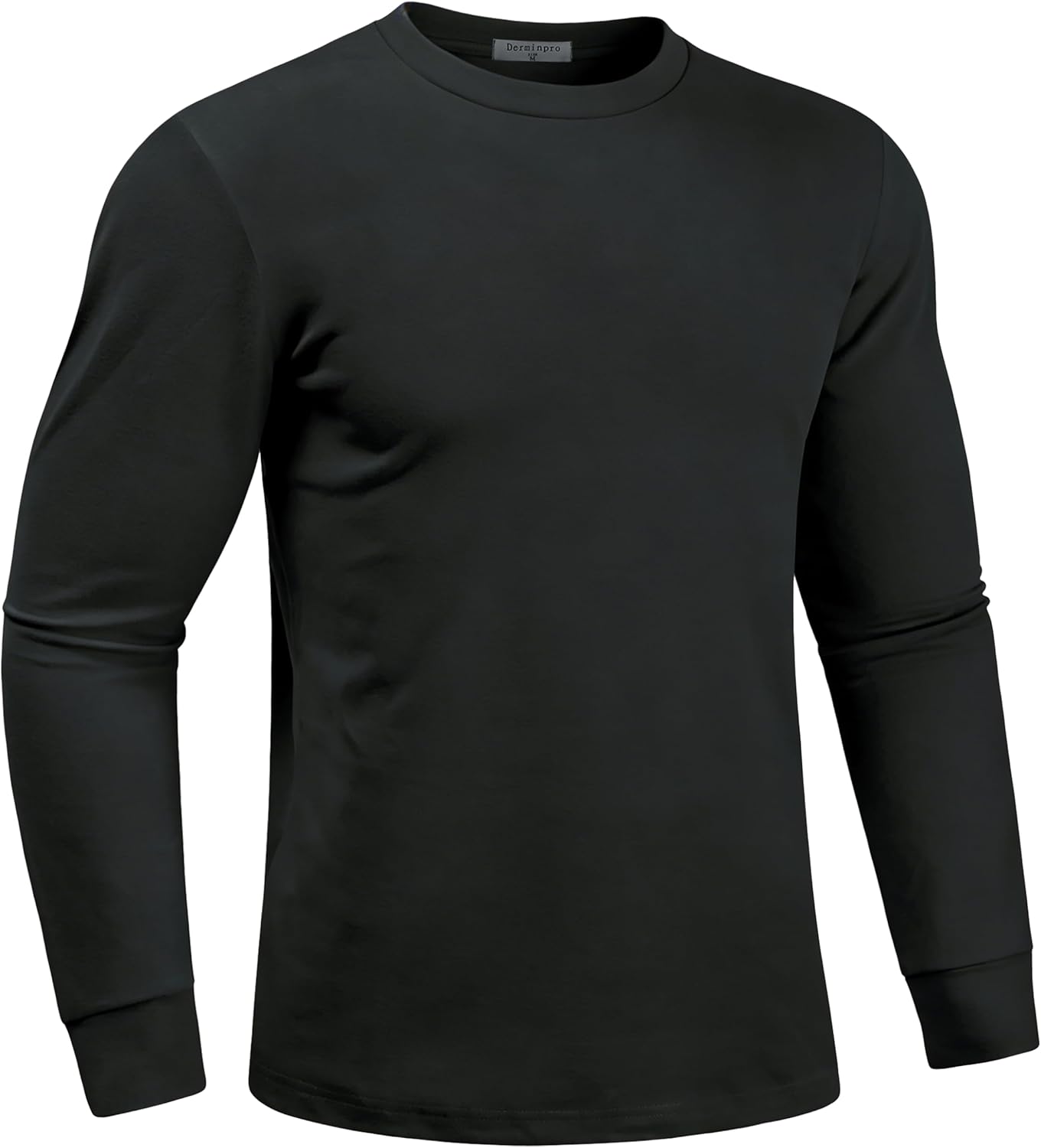Derminpro Men's Fleece Lined Mock Neck Knit Long Sleeve Undershirts Thermal T Shirts