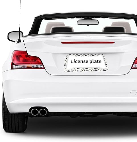 Miniatura 6 de 2 marcos de matrícula de automóvil para mujeres y hombres, cubierta de aluminio sólido con impresión vintage para excavadora, accesorios de