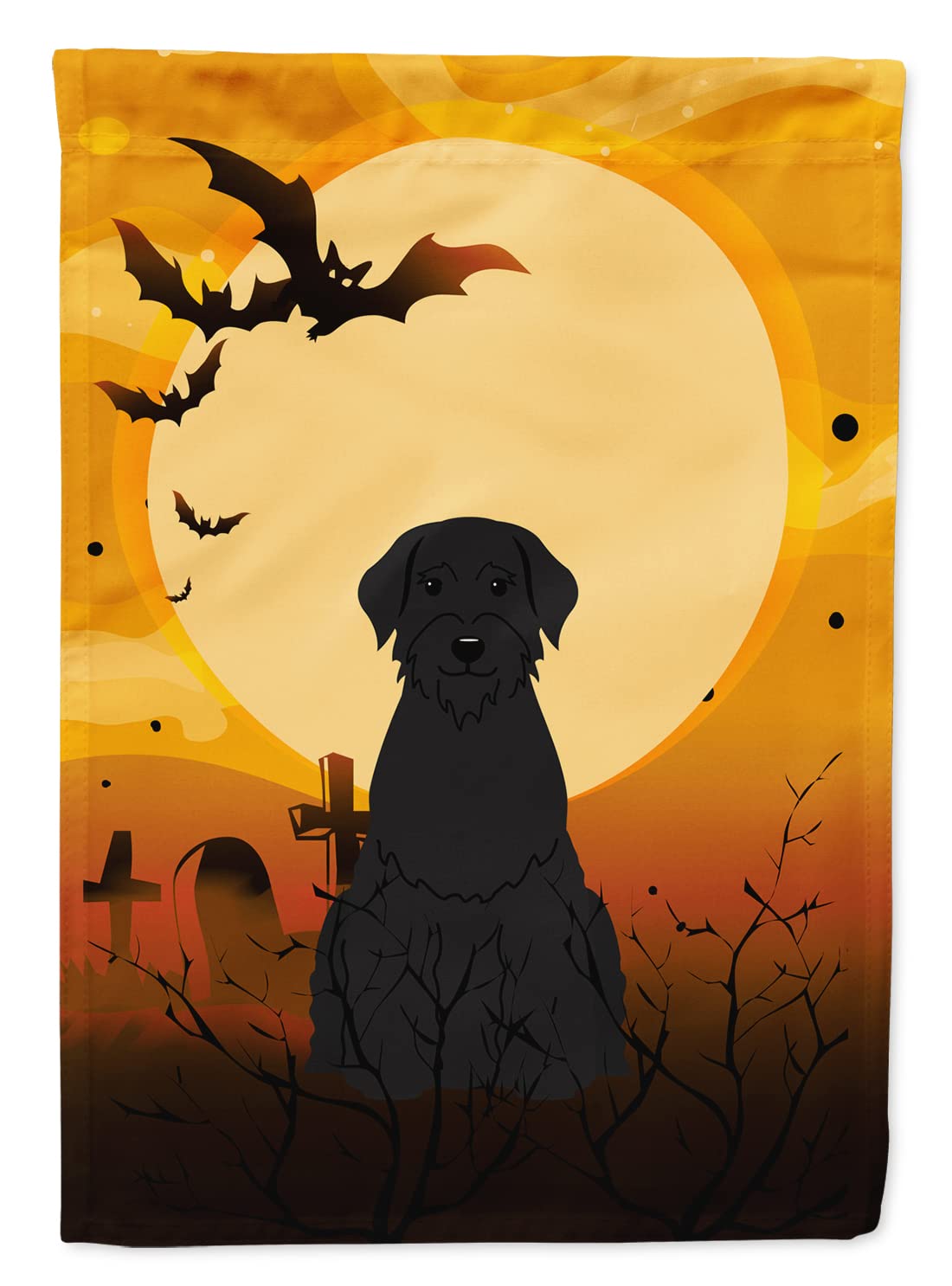 Drapeau de jardin Schnauzer Halloween résistant aux UV pour éviter la décoloration en extérieur