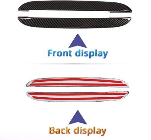 Miniatura 5 de CHEYA Tiras de decoración de respaldo de asiento delantero ABS para BMW X5 G05 X7 G07 2019 (estilo de fibra de carbono)