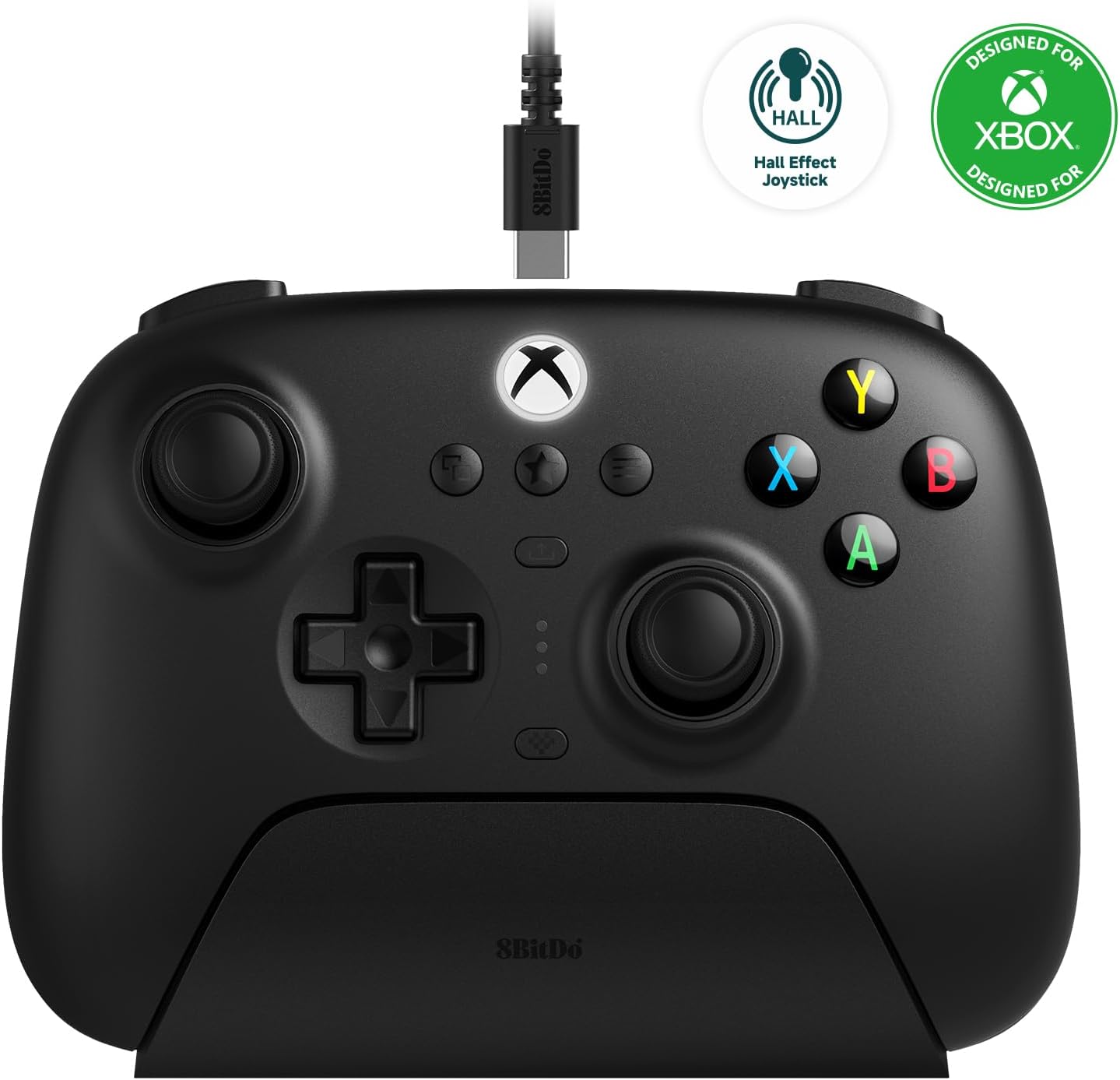 8BitDo Ultimate 3-Mode Controller, Hall Effect Joysticks, Pro Back Buttons, Wired Only for Xbox Series X|S & Xbox One, Compatibility with Apple, Windows & Android, Officially Licensed (Black)