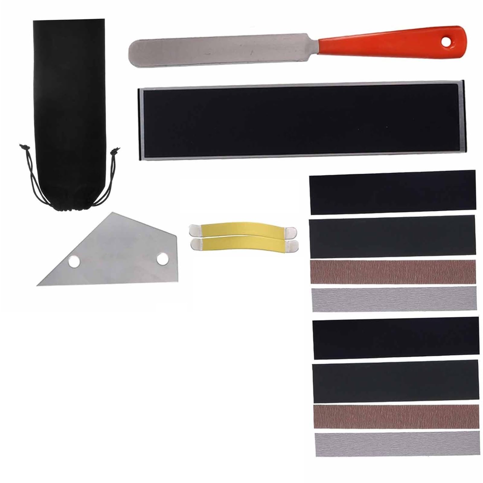 herramientas de reparación de guitarras Kit De Herramientas Para Lijar Guitarra Barra Niveladora Papel Lija E Instrumento