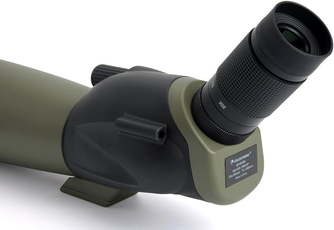 Celestron – Ultima 80 Angled Spotting Scope – 20-60x Zoom Eyepiece – Multi-coated Optics for Bird Watching, Wildlife, Scenery and Hunting – Waterproof and Fogproof – Includes Soft Carrying Case : Electronics