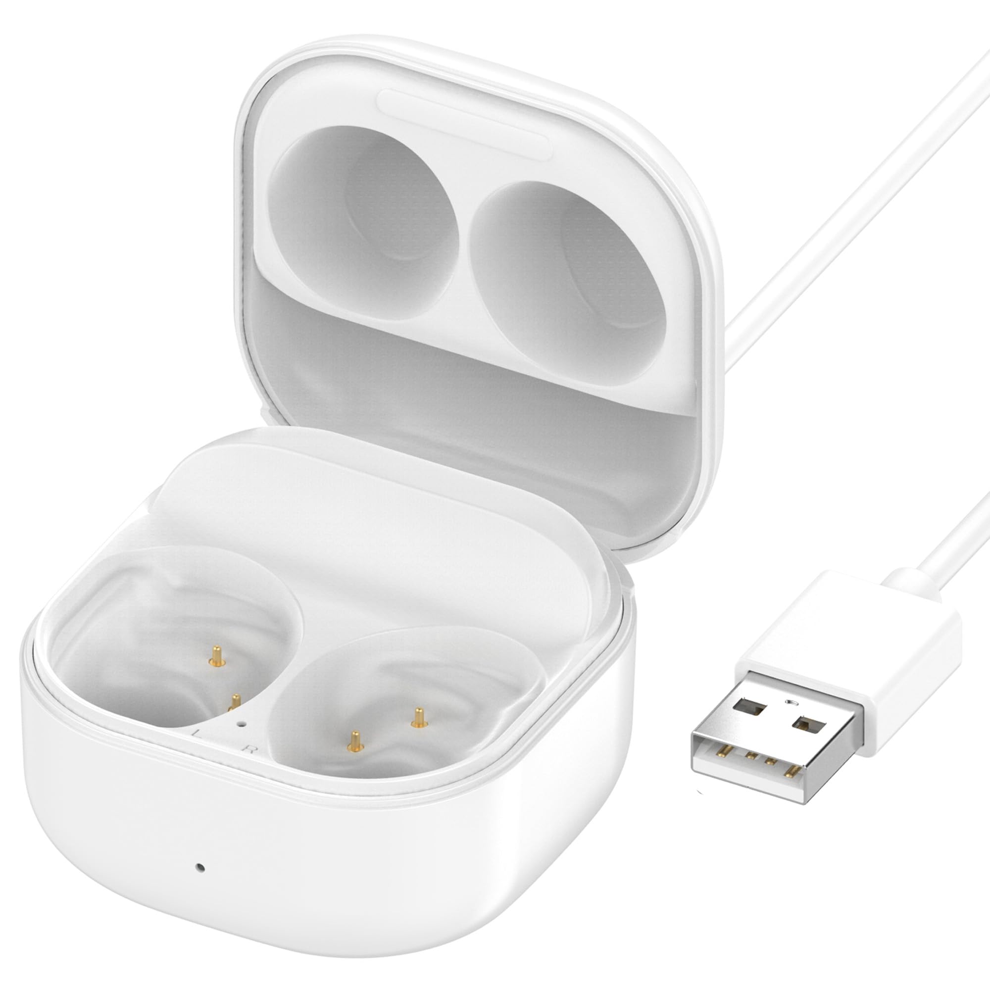 Charging Case for Galaxy Buds FE SM-R400, Replacement Charger Case Cradle Dock for Samsung Galaxy Buds Fan Edition (White)