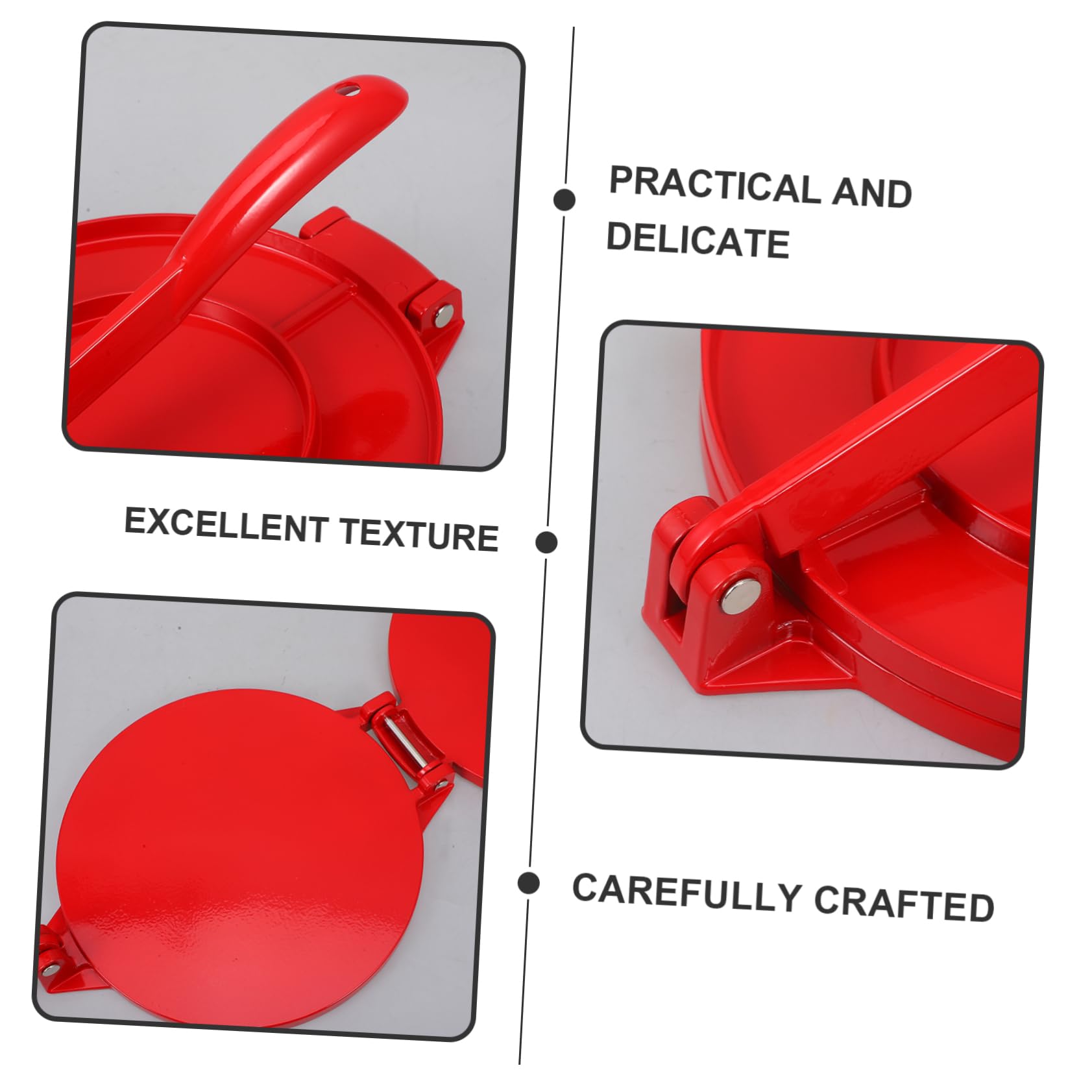 VALICLUD Aluminum Alloy Tortilla Press Heavy Duty Flour Dough Maker for Corn Flatbreads Effortless No Rolling Pin Required for Home Cooking Meal Prep