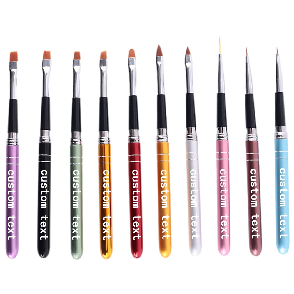 Personalized Nail Gel Brush 10pcs Gel Nail Polish Brush